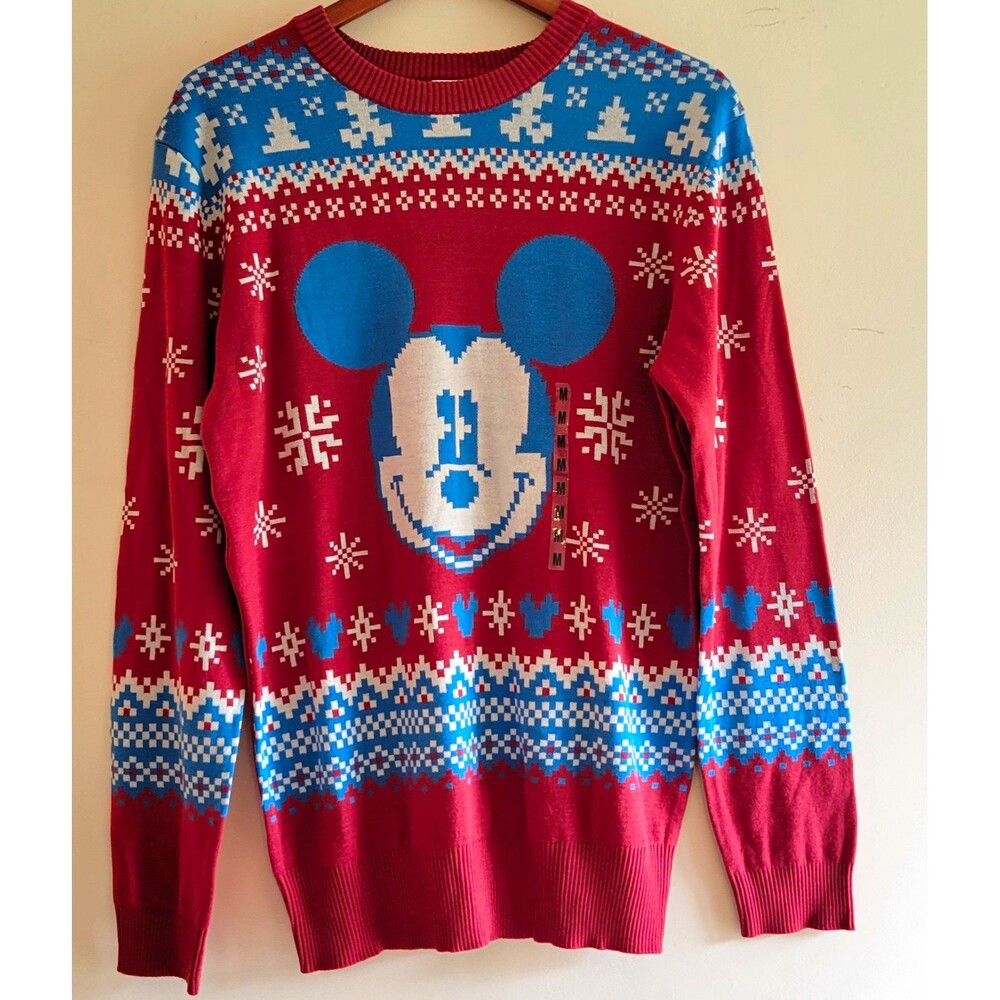 NWT Disney Celebrate Together Mickey Mouse Holiday Sweater Adult M